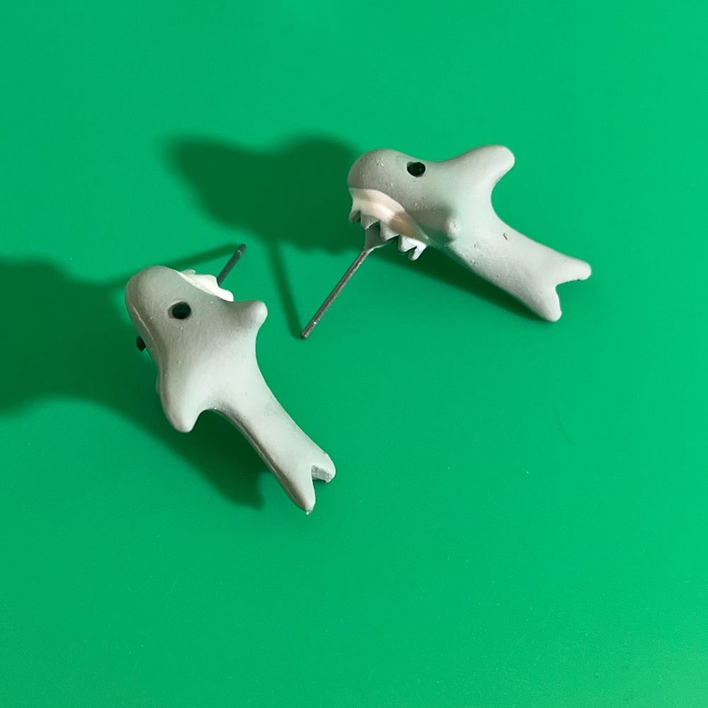 Shark earrings